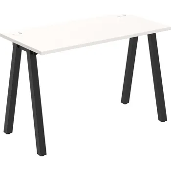 Psací stůl UE A 1200 – Stůl pracovní délky 120 cm, hl. 60 cm - Bílá , Černý kov