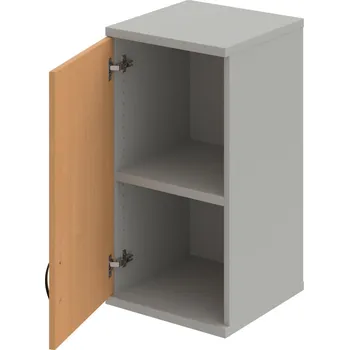 Policová skříň S 2 40 01 L H – Skříň policová dvéřová 76,8 × 40 cm - Buk , Šedá , UCO – černá