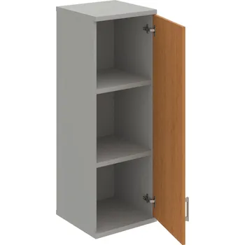 Policová skříň S 3 40 01 P H – Skříň policová dvéřová 115,2 × 40 cm - Olše , Šedá , USH – hranatá