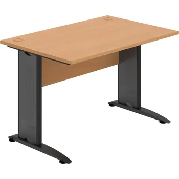 Psací stůl CS 1200 – Stůl pracovní rovný 120 cm - Buk , Buk , Černý kov