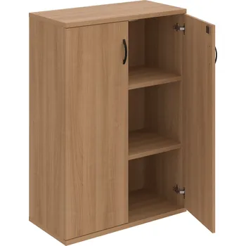 Policová skříň SZ 3 80 01 – Skříň policová dvéřová 115,2 × 80 cm - Višeň , Višeň , UCO – černá