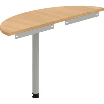 Jednací stůl GP 120 – Stůl zakončovací oblouk 120 cm - Dub , Šedý kov