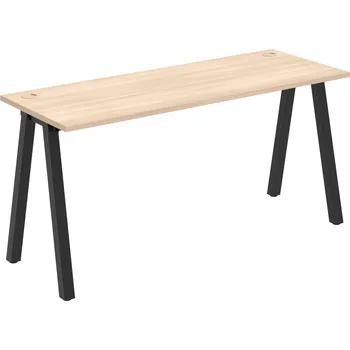 Psací stůl UE A 1600 – Stůl pracovní délky 160 cm, hl. 60 cm - Akát , Černý kov