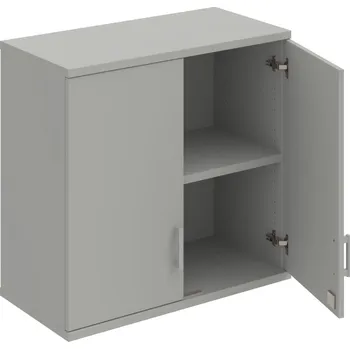 Policová skříň SZ 2 80 01 H – Skříň policová dvéřová 76,8 × 80 cm - Šedá , Šedá , USH – hranatá