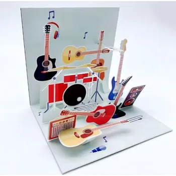 Přání do obálky 3D Hudební nástroje