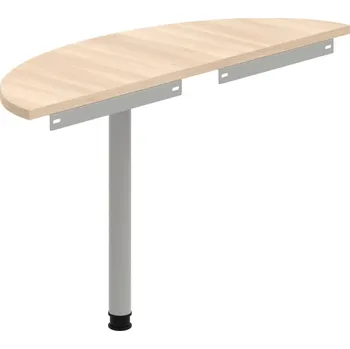 Jednací stůl GP 120 – Stůl zakončovací oblouk 120 cm - Akát , Šedý kov