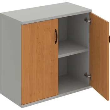 Policová skříň S 2 80 01 – Skříň policová dvéřová 76,8 × 80 cm - Olše , Šedá , UCO – černá