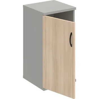 Policová skříň S 2 40 01 L – Skříň policová dvéřová 76,8 × 40 cm - Akát , Šedá , UCO – černá