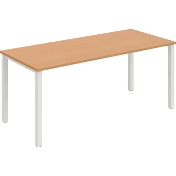 Psací stůl UJ 1800 – Stůl jednací rovný 180 cm - Buk , Bílý kov