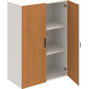 Policová skříň D 3 80 01 – Skříň policová dvéřová 111 × 80 cm - Olše , Bílá , UCO – černá