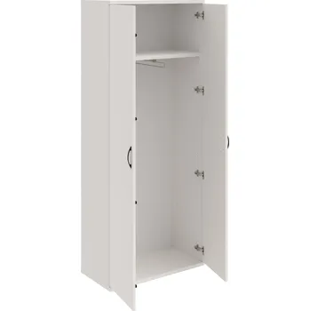 Policová skříň S 5 80 01 – Skříň šatní dvéřová 192 × 80 cm - Bílá , Bílá , UCO – černá