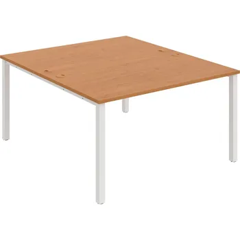 Psací stůl USD 1400 – Stůl pracovní 140 × 160 cm - Olše , Bílý kov