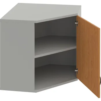 Policová skříň SRV 2 01 P H – Skříň vnitřní roh pravá 76,8 cm - Olše , Šedá , UCO – černá