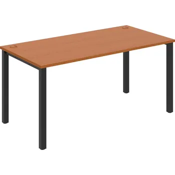 Psací stůl US 1600 – Stůl pracovní rovný 160 cm - Třešeň , Černý kov