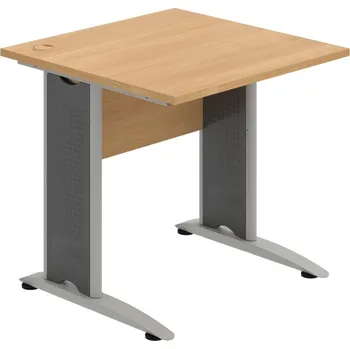 Psací stůl CS 800 – Stůl pracovní rovný 80 cm - Dub , Dub , Šedý kov