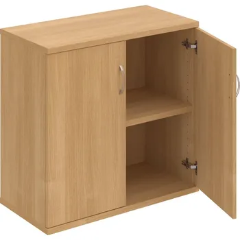 Policová skříň S 2 80 01 – Skříň policová dvéřová 76,8 × 80 cm - Dub , Dub , USN – Hobis