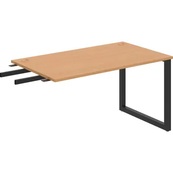 Psací stůl US O 1400 RU – Stůl pracovní délky 140 cm, k řetězení - Buk , Černý kov