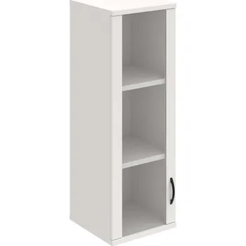 Policová skříň S 3 40 02 L H – Skříň policová dvéřová 115,2 × 40 cm - Bílá , Bílá , UCO – černá