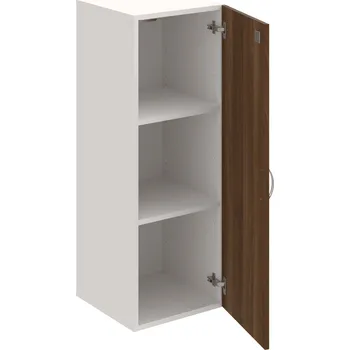 Policová skříň DZ 3 40 01 – Skříň policová dvéřová 111 × 40 cm - Ořech , Bílá , USN – Hobis
