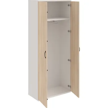 Policová skříň S 5 80 01 – Skříň šatní dvéřová 192 × 80 cm - Akát , Bílá , UCO – černá