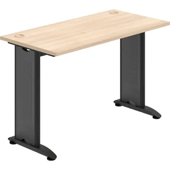 Psací stůl FE 1200 – Stůl pracovní rovný 120 cm, hl. 60 - Akát , Černý kov