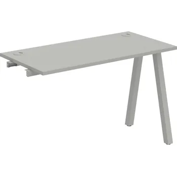 Psací stůl UE A 1200 R – Stůl pracovní délky 120 cm, hl. 60 cm, k řetězení - Šedá , Šedý kov
