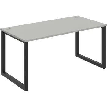 Psací stůl US O 1600 – Stůl pracovní délky 160 cm - Šedá , Černý kov