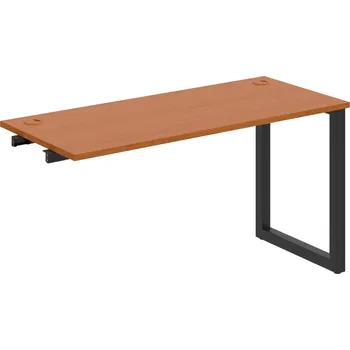 Psací stůl UE O 1400 R – Stůl pracovní délky 140 cm, hl. 60 cm, k řetězení - Třešeň , Černý kov