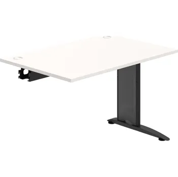 Psací stůl FS 1200 R – Stůl pracovní řetězící rovný 120 cm - Bílá , Černý kov