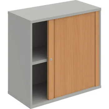 Policová skříň SZ 2 80 03 P – Skříň policová roletová pravá 76.8 × 80 cm - Šedá , Buk