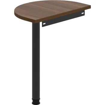 Jednací stůl GP 60 – Stůl zakončovací oblouk 60 cm - Ořech , Černý kov