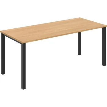 Psací stůl UJ 1800 – Stůl jednací rovný 180 cm - Dub , Černý kov