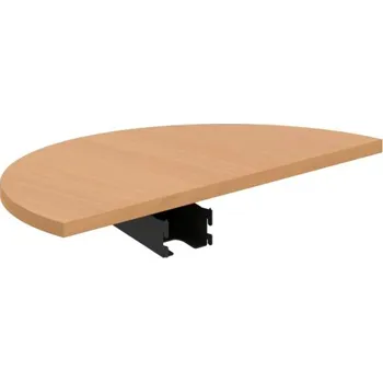 Jednací stůl FP 80 – Stůl zakončovací oblouk 80 cm - Buk , Černý kov