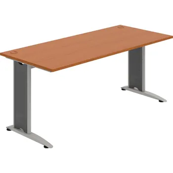 Psací stůl FS 1800 – Stůl pracovní rovný 180 cm - Třešeň , Šedý kov