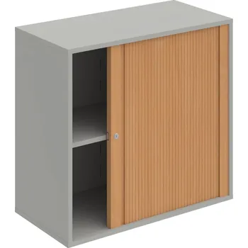 Policová skříň DZ 2 80 03 P – Skříň polic rolet pravá 74 × 80 cm - Šedá , Buk