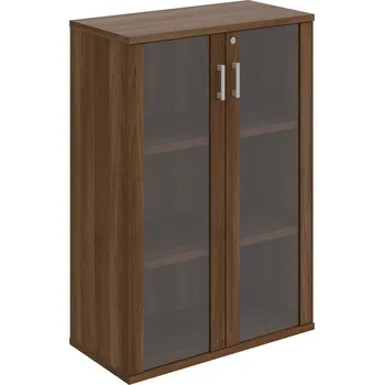 Policová skříň SZ 3 80 04 – Skříň policová dvéřová 115,2 × 80 cm - Ořech , Ořech , USH – hranatá