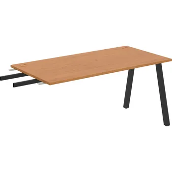 Psací stůl US A 1600 RU – Stůl pracovní délky 160 cm, k řetězení - Olše , Černý kov