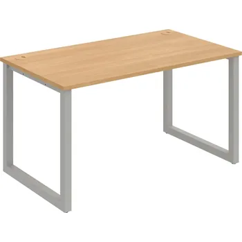 Psací stůl US O 1400 – Stůl pracovní délky 140 cm - Dub , Šedý kov