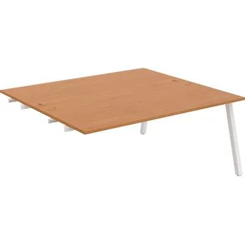 Psací stůl USD A 1800 R – Stůl pracovní 180 × 160 cm, k řetězení - Olše , Bílý kov