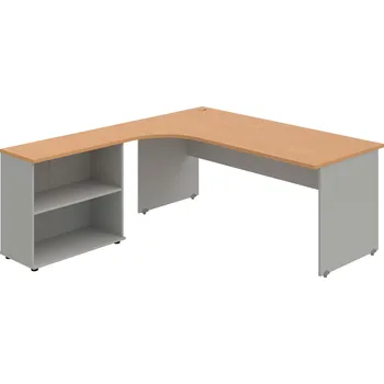 Psací stůl GE 1800 H P – Sestava pravá 180 cm - Buk , Šedá