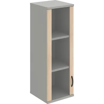 Policová skříň S 3 40 02 L H – Skříň policová dvéřová 115,2 × 40 cm - Akát , Šedá , UCO – černá