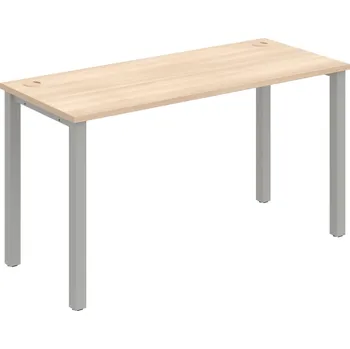 Psací stůl UE 1400 – Stůl pracovní délky 140 cm, hl. 60 cm - Akát , Šedý kov