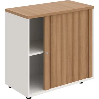 SPRZ 80 40 P – Skříňka ke stolu, roletová, pravá, š. 80 cm - Višeň , Bílá , Višeň