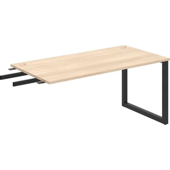 Psací stůl US O 1600 RU – Stůl pracovní délky 160 cm, k řetězení - Akát , Černý kov