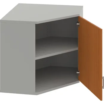 Policová skříň SRV 2 01 P H – Skříň vnitřní roh pravá 76,8 cm - Třešeň , Šedá , USH – hranatá