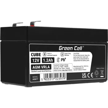 Trakční baterie Green Cell AGM Baterie 12V 1.2Ah