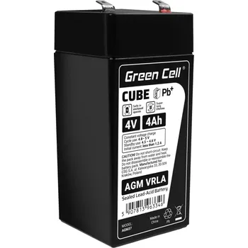 Záložní baterie Green Cell Bezúdržbová baterie AGM VRLA Green Cell 4V 4,5Ah pro zabezpečovací systémy a hračky