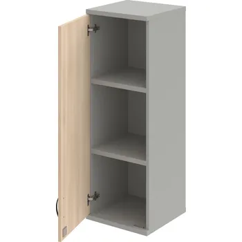 Policová skříň SZ 3 40 01 L H – Skříň policová dvéřová 115,2 × 40 cm - Akát , Šedá , UCO – černá