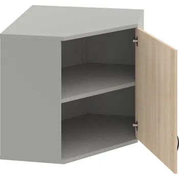 Policová skříň SRV 2 01 P H – Skříň vnitřní roh pravá 76,8 cm - Akát , Šedá , UCO – černá