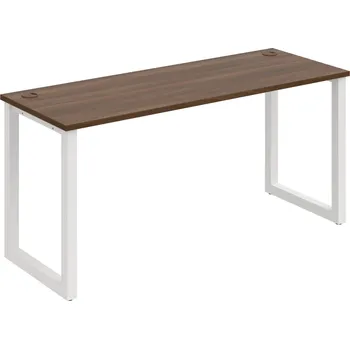 Psací stůl UE O 1600 – Stůl pracovní délky 160 cm, hl. 60 cm - Ořech , Bílý kov
